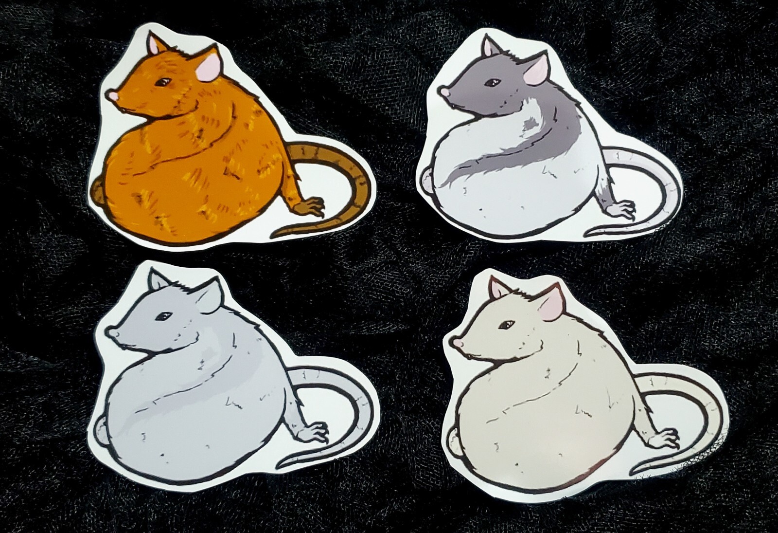 Fancy Rat Stickers Handmade