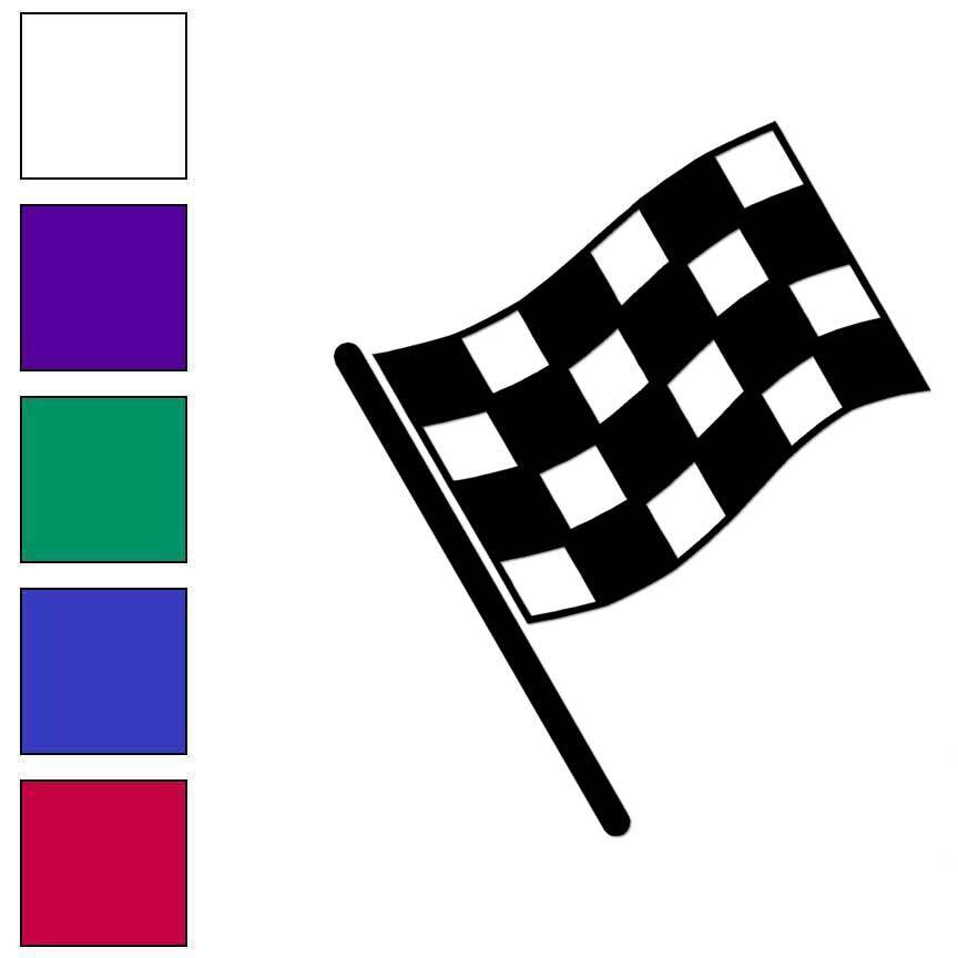 Checkered Flag Winner, Vinyl Decal Sticker, Multiple Colors & Sizes #6938