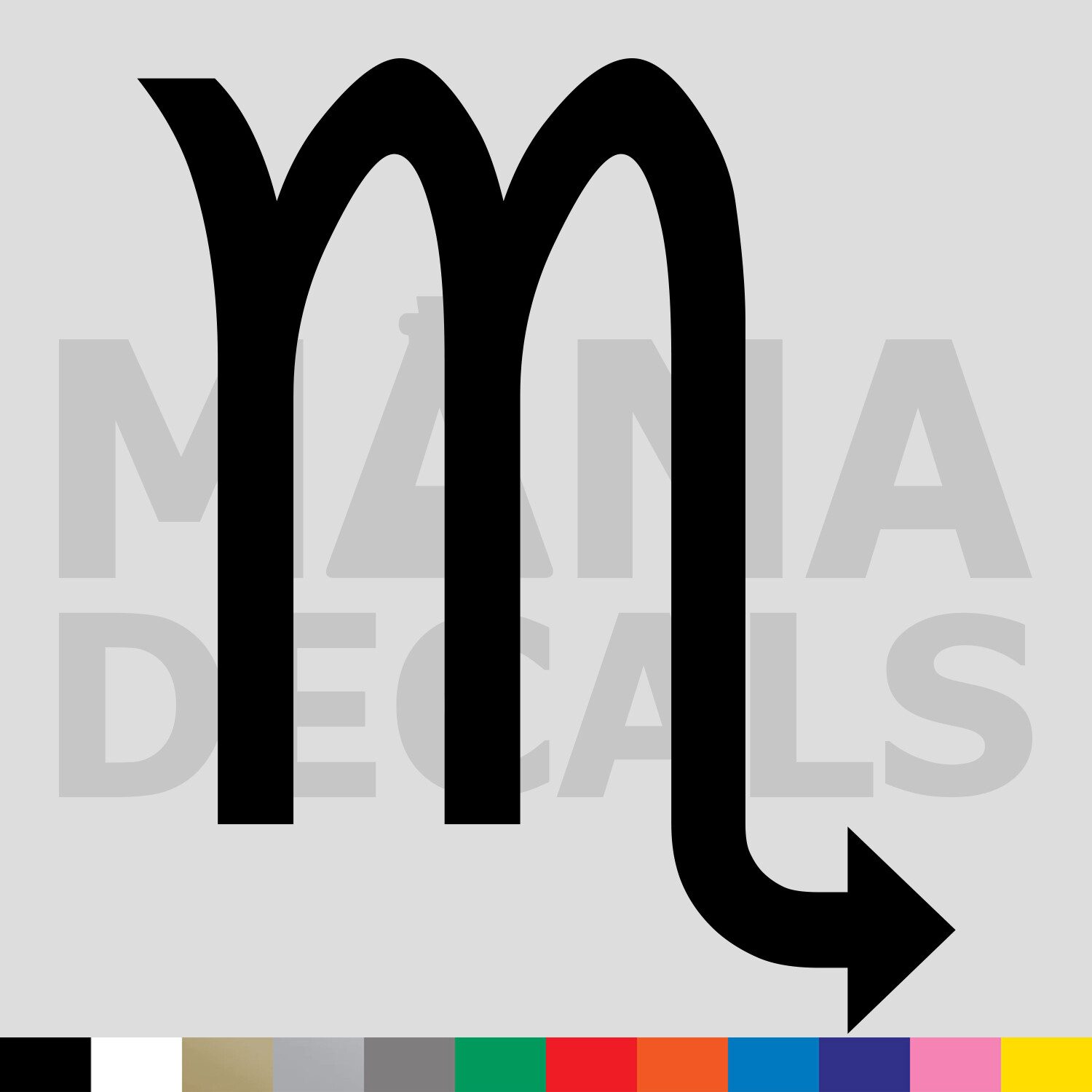 Scorpio Symbol Vinyl Die Cut Decal Sticker – Zodiac Astrology