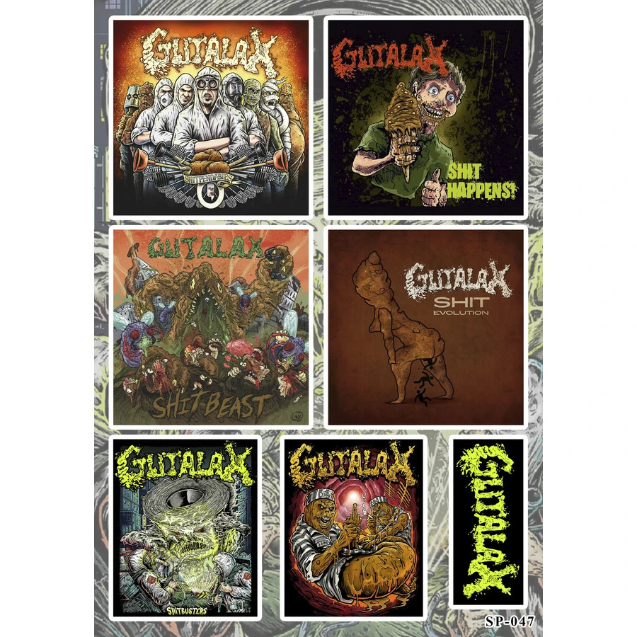 Gutalax Albums Sticker Pack | The Shitpendables Sh*t Happens! Grindcore Band