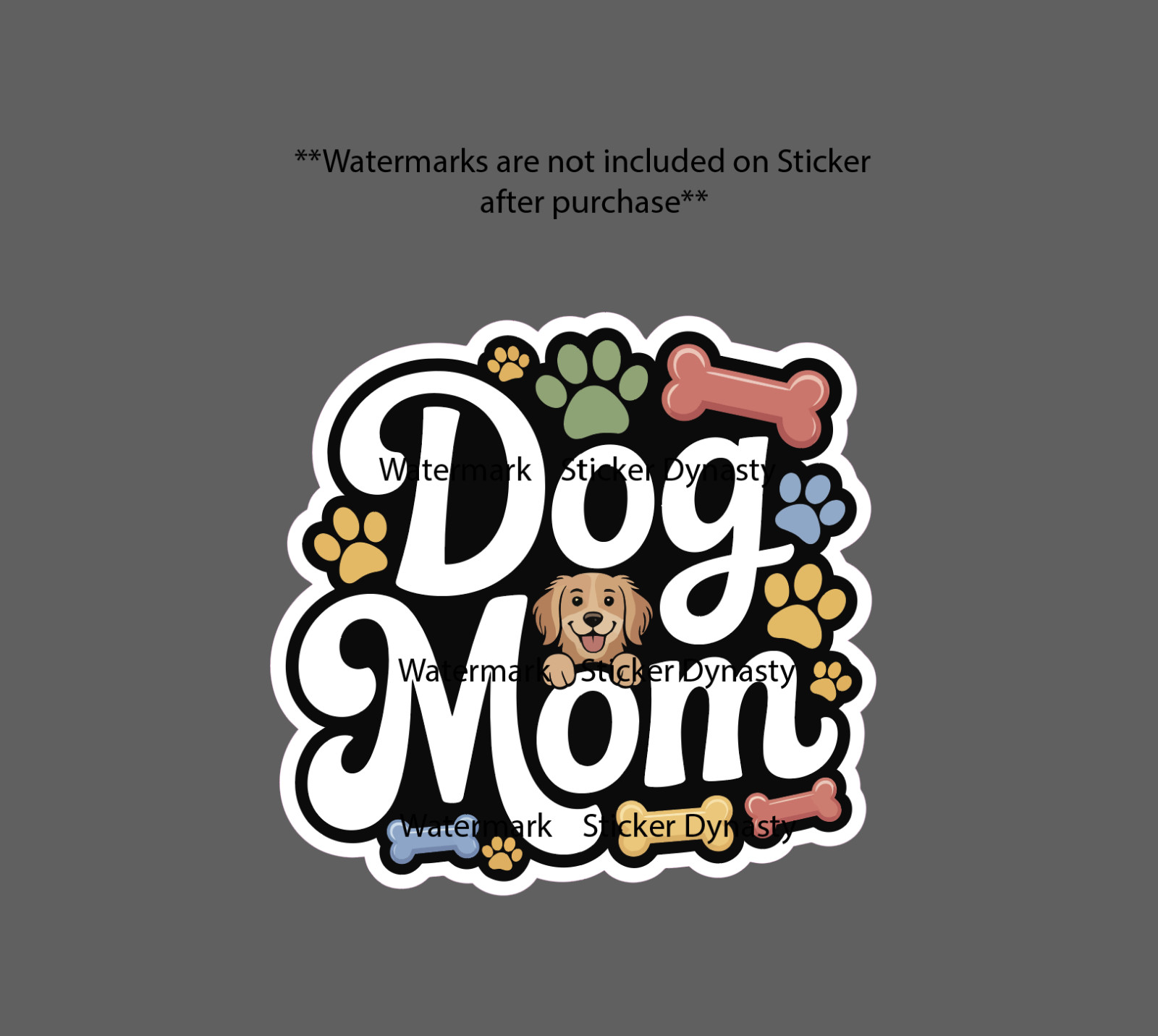 Dog Mom Sticker Waterproof Decal Pet Animal Friend Family Bone Paw Gift NEW