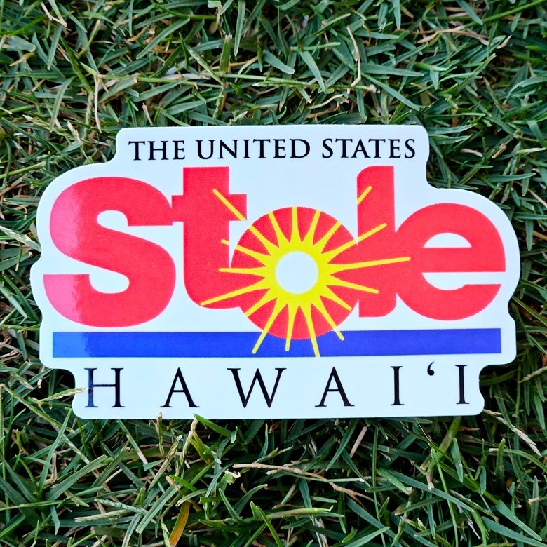 Qty. 3 «The United Sates STOLE Hawaii» decal/sticker DOLE logo NEW!