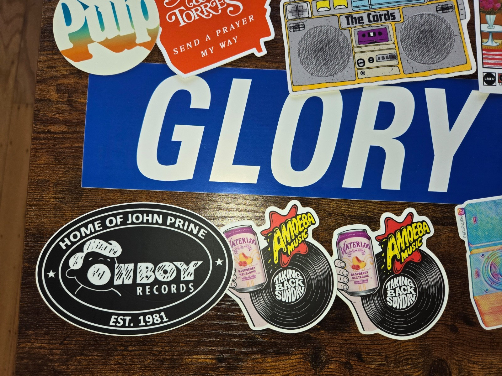 Indie Rock Vinyl Sticker Lot – 19 Stickers (Julien Baker & Torres, Pulp….)