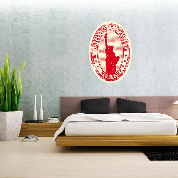 New York City Travel Wall Decal Large Vinyl Sticker 25″ x 15″