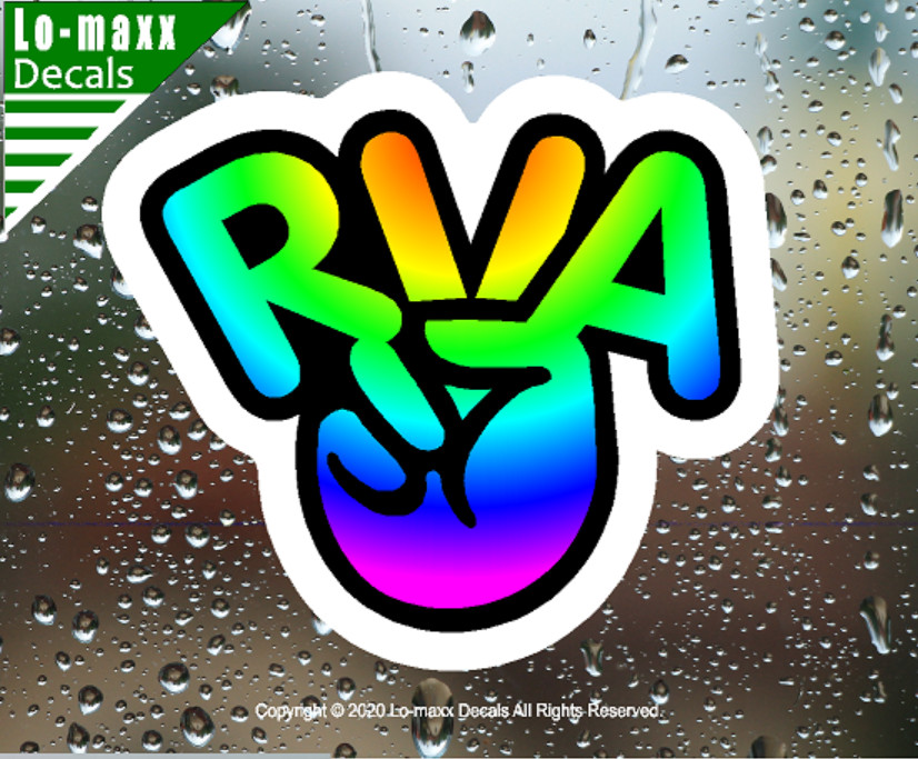 RVA Richmond Virginia Peace Unique Custom Design Colorful Printed Vinyl Sticker