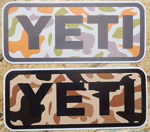 TWO PACK YETI DECALS – ONE WOODLAND AND ONE WETLAND DECAL – FREE SHIPPING