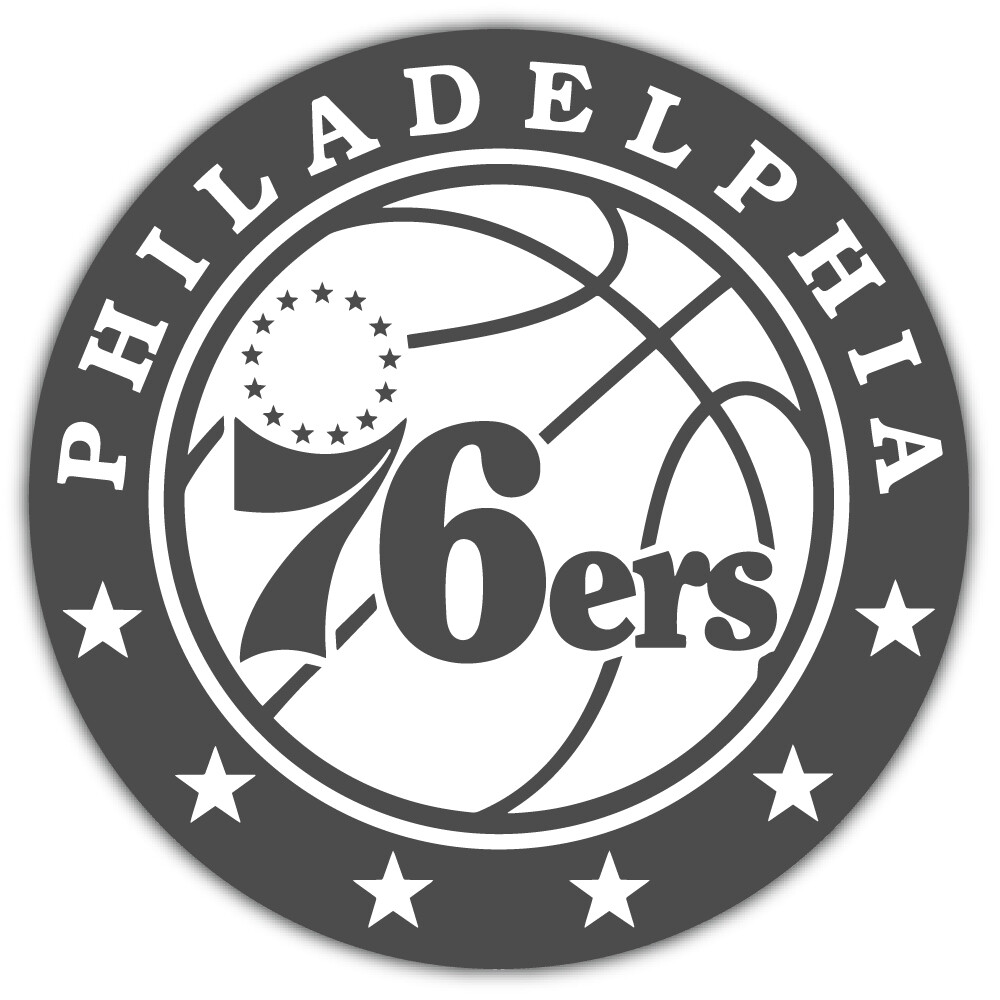 Philadelphia 76ers NBA Basketball Sport Logo Car Bumper Sticker Decal «SIZES»