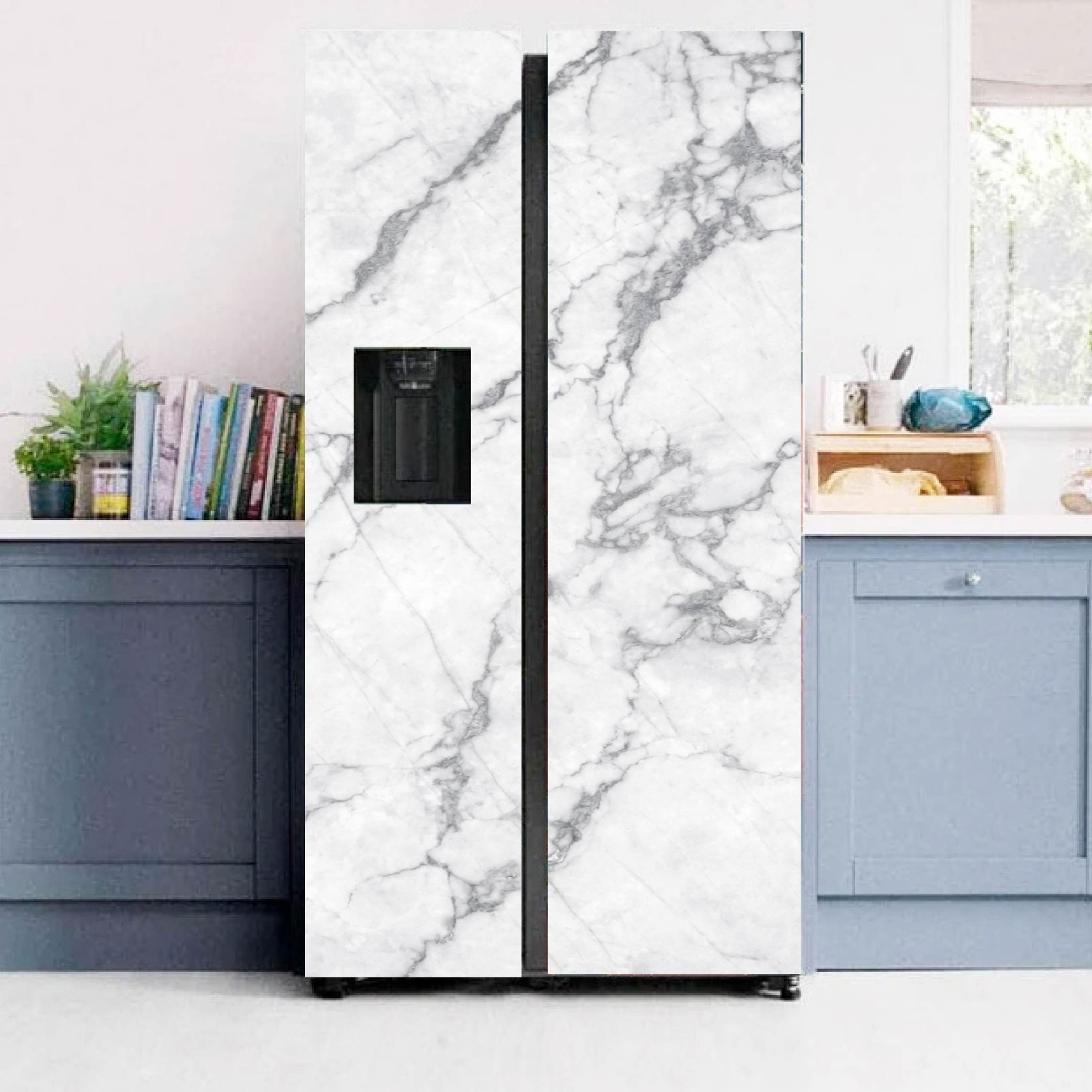 Peel and Stick Fridge Wrap Vinyl Refrigerator Cover 32″ x 78.7″ (81x200cm)