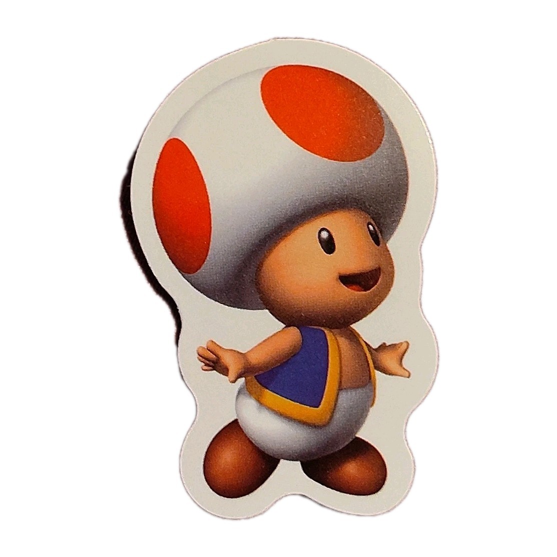 Toad, Super Mario, Nintendo, Fun Adorable Glossy Vinyl Sticker, Decal 1.75″