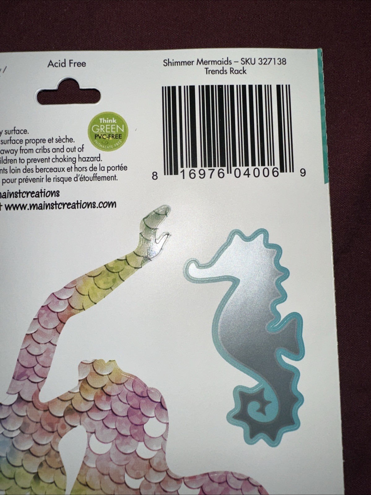 Mermaid Jumbo Stickers Wall Creations Mermaid At Heart Shimmer Decals