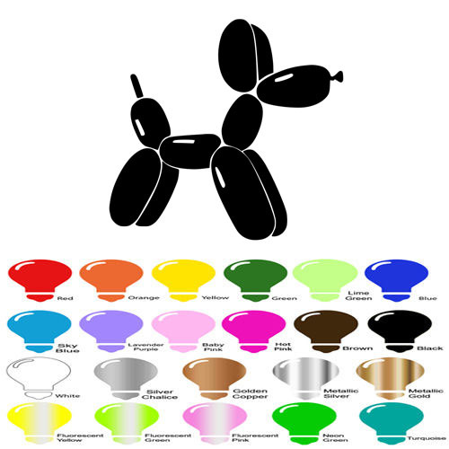 Balloon Animal Dog Decal Sticker for Car Window Bumper Wall Door Decor Laptop