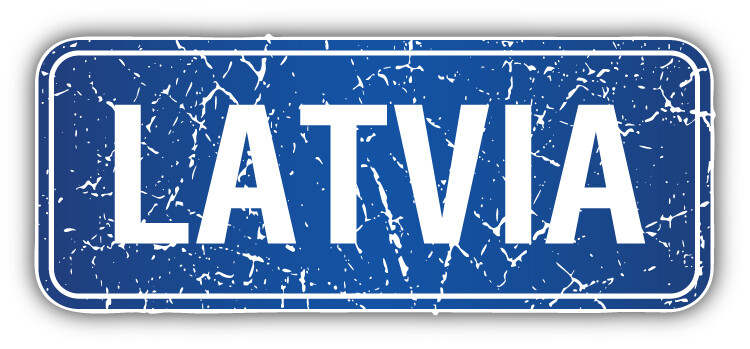 Latvia Grunge Stamp Car Bumper Sticker Decal