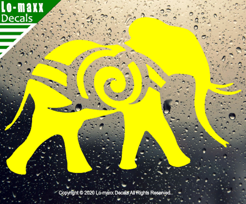 Elephant Tribal Original Cool Art Color & Size Options Die Cut Vinyl Decal
