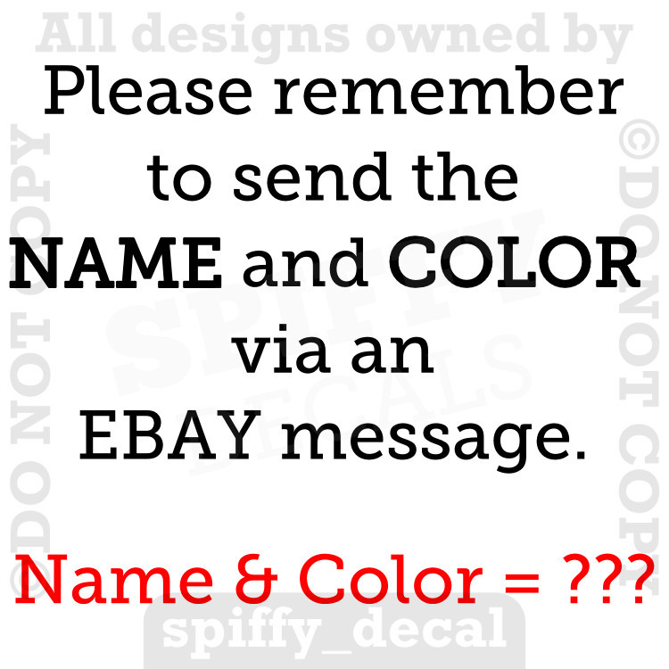 Personalized Custom Single Name Vinyl Wall Decal Sticker Decor Nursery Bedroom