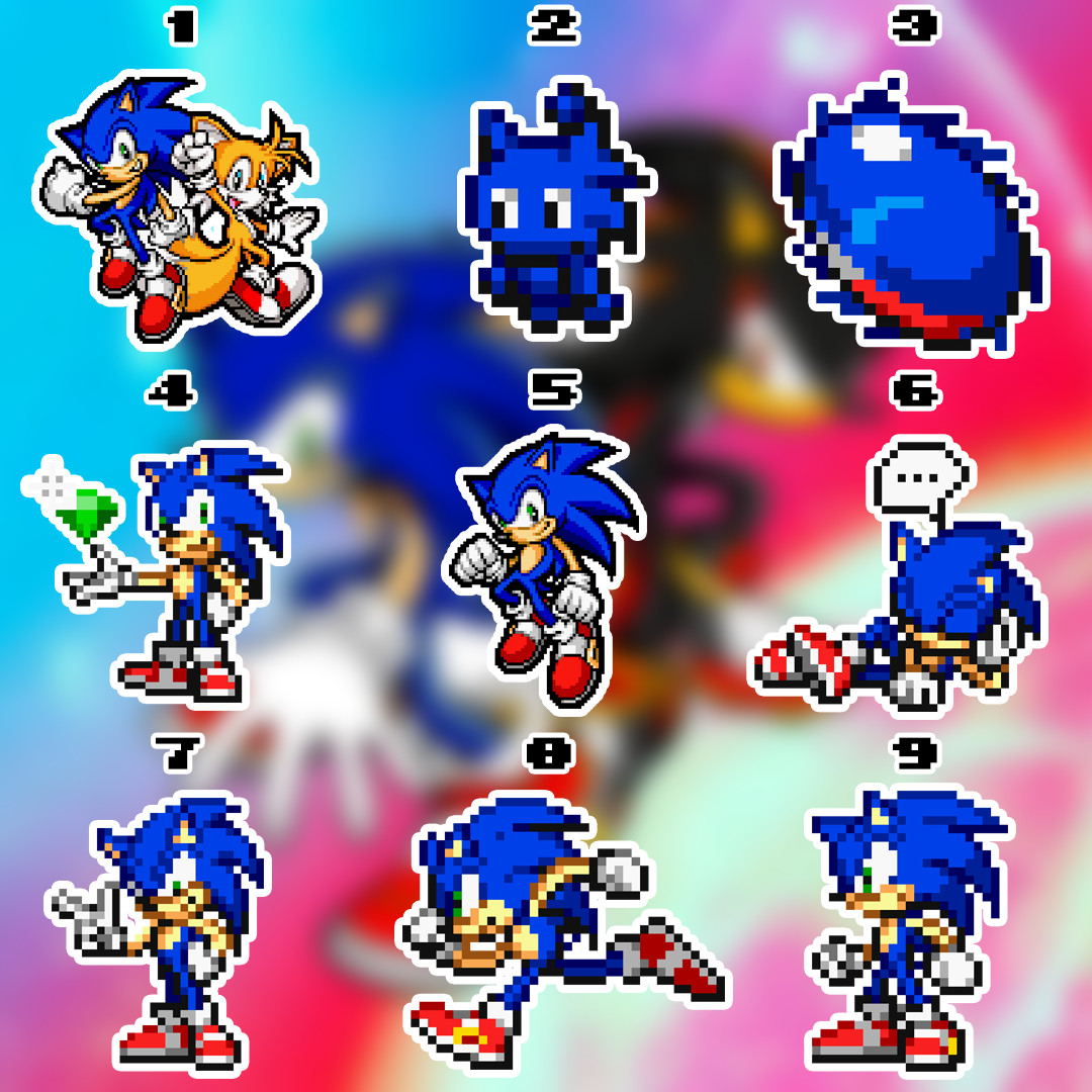 Sonic the Hedgehog Waterproof Vinyl Stickers Set 7