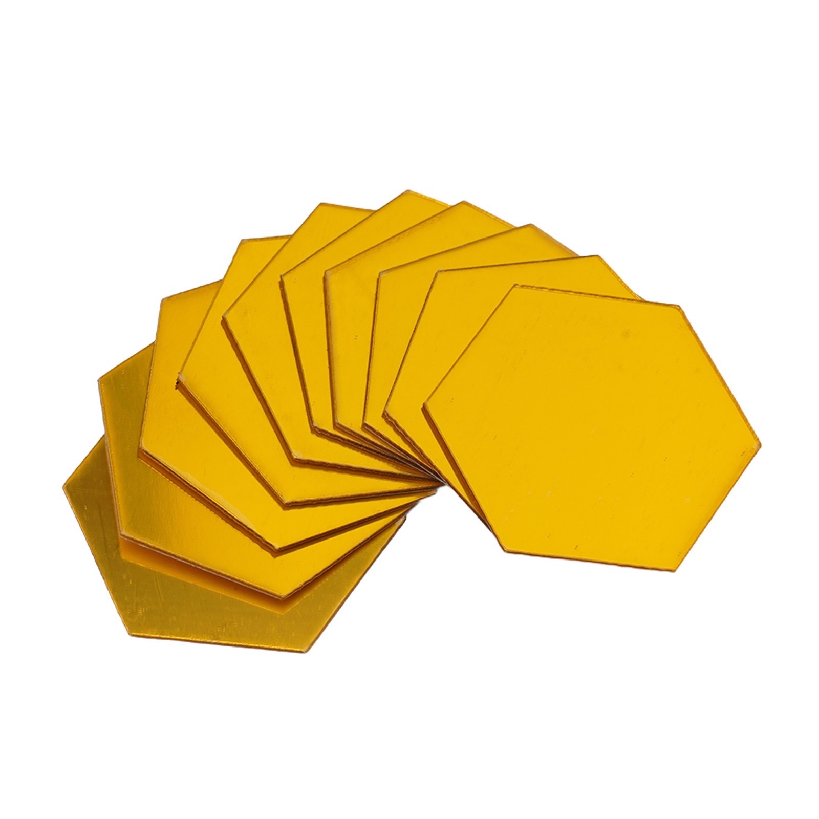 24pcs/Pack Hexagonal 3D Stereo Wall Stickers 46*40*23mm Gold Mirror Super Small