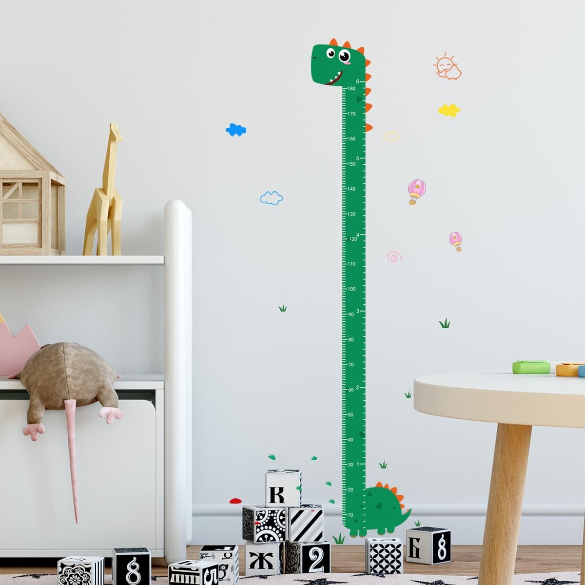 Self-adhesive Vinyl Nursery Wall Decal Growth Chart Sticker for Bedroom