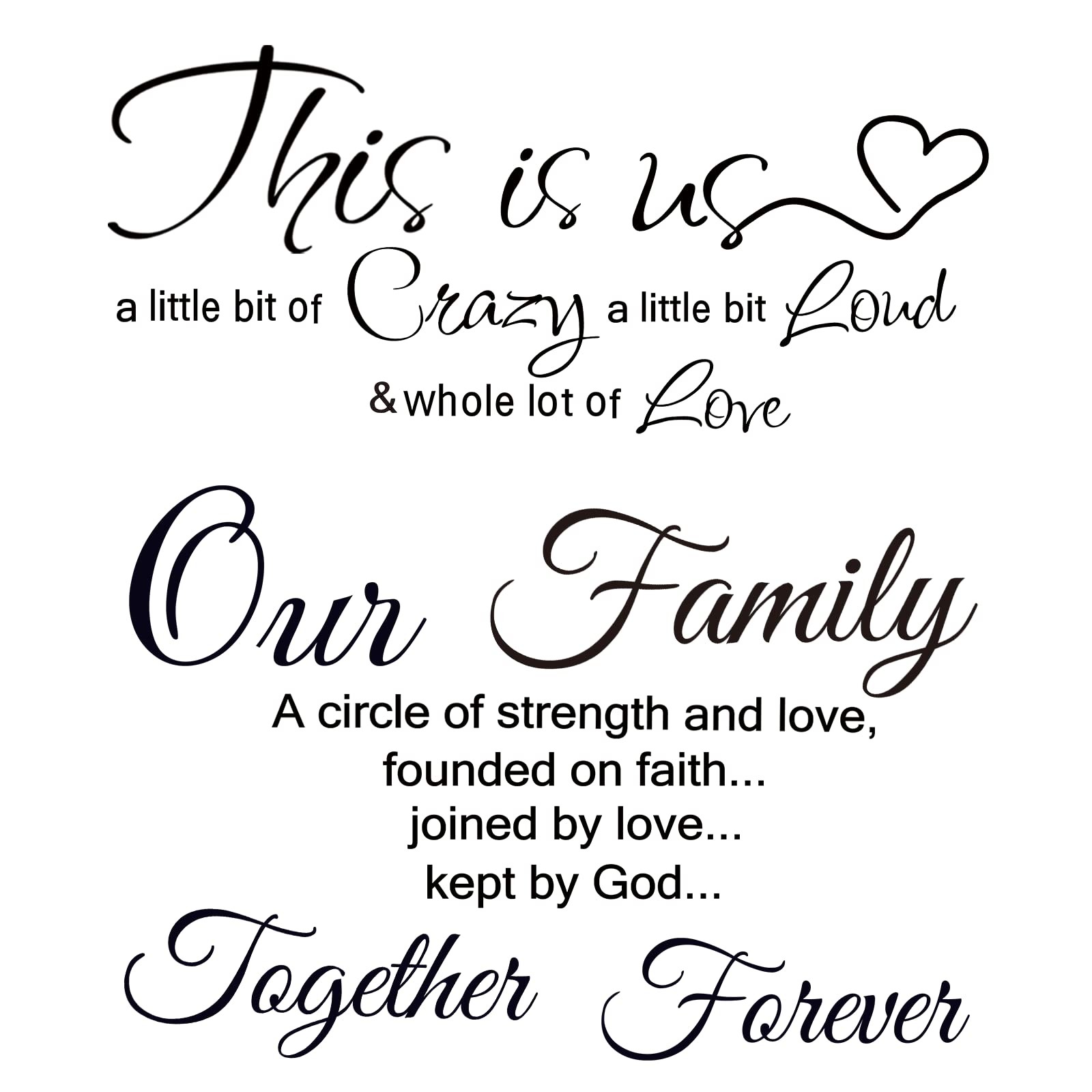 Family Wall Decals This is Us Our Family Quotes Living Room Vinyl Stickers
