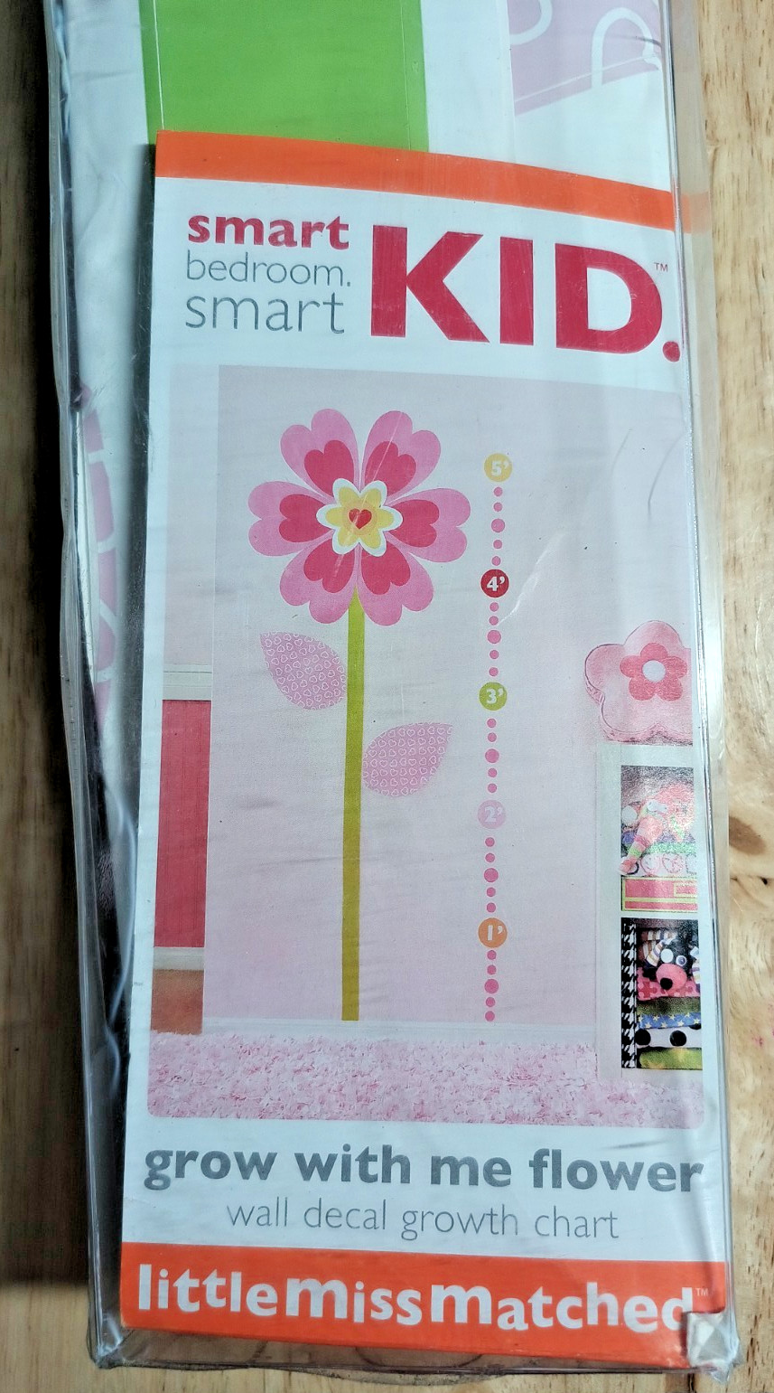 LittleMissMatched Smart Kid Grow With Me Flower Wall Decal Growth Chart NEW