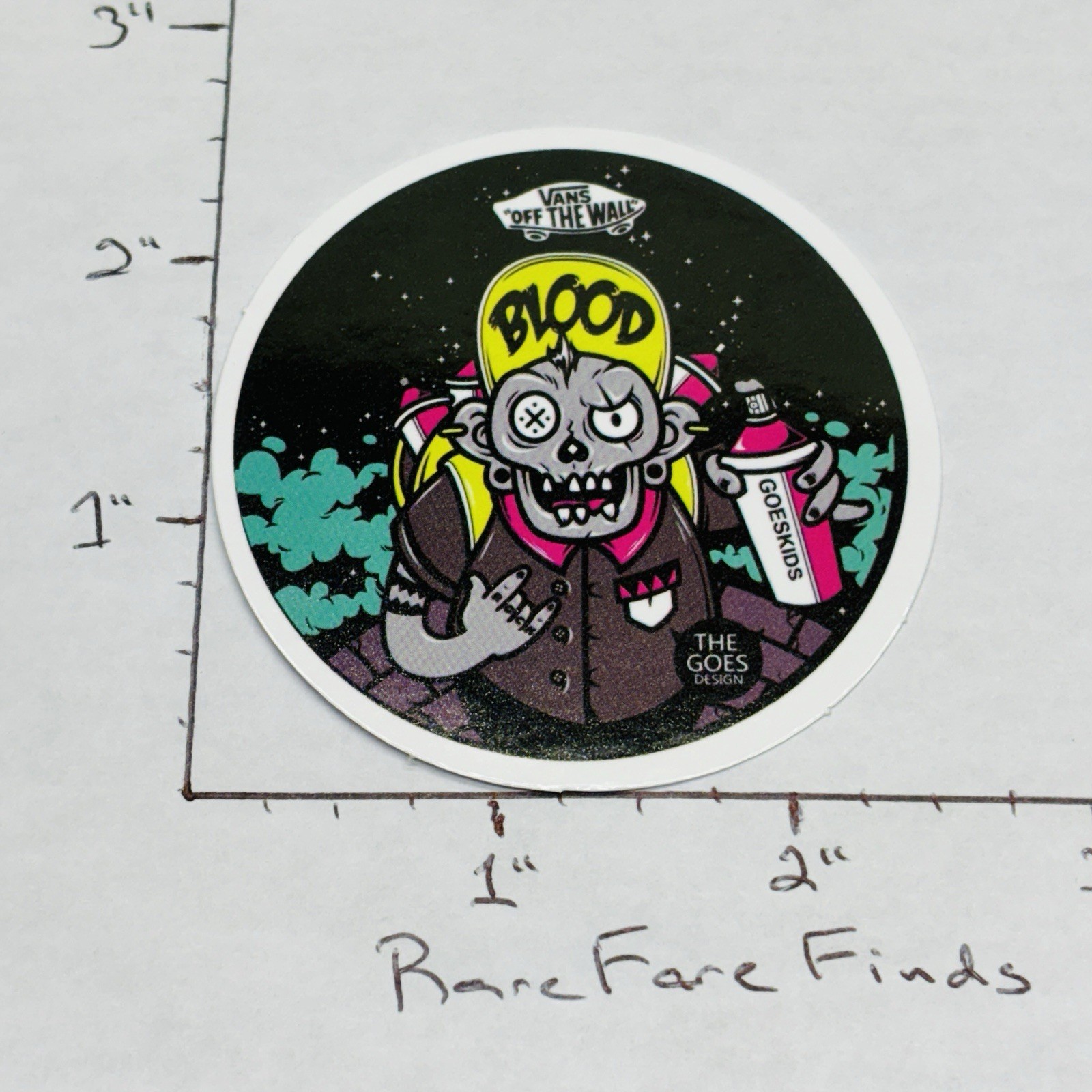 NEW‼ VANS Off the Wall Zombie Blood Skateboard Vinyl Decal Sticker •w/ Tracking‼
