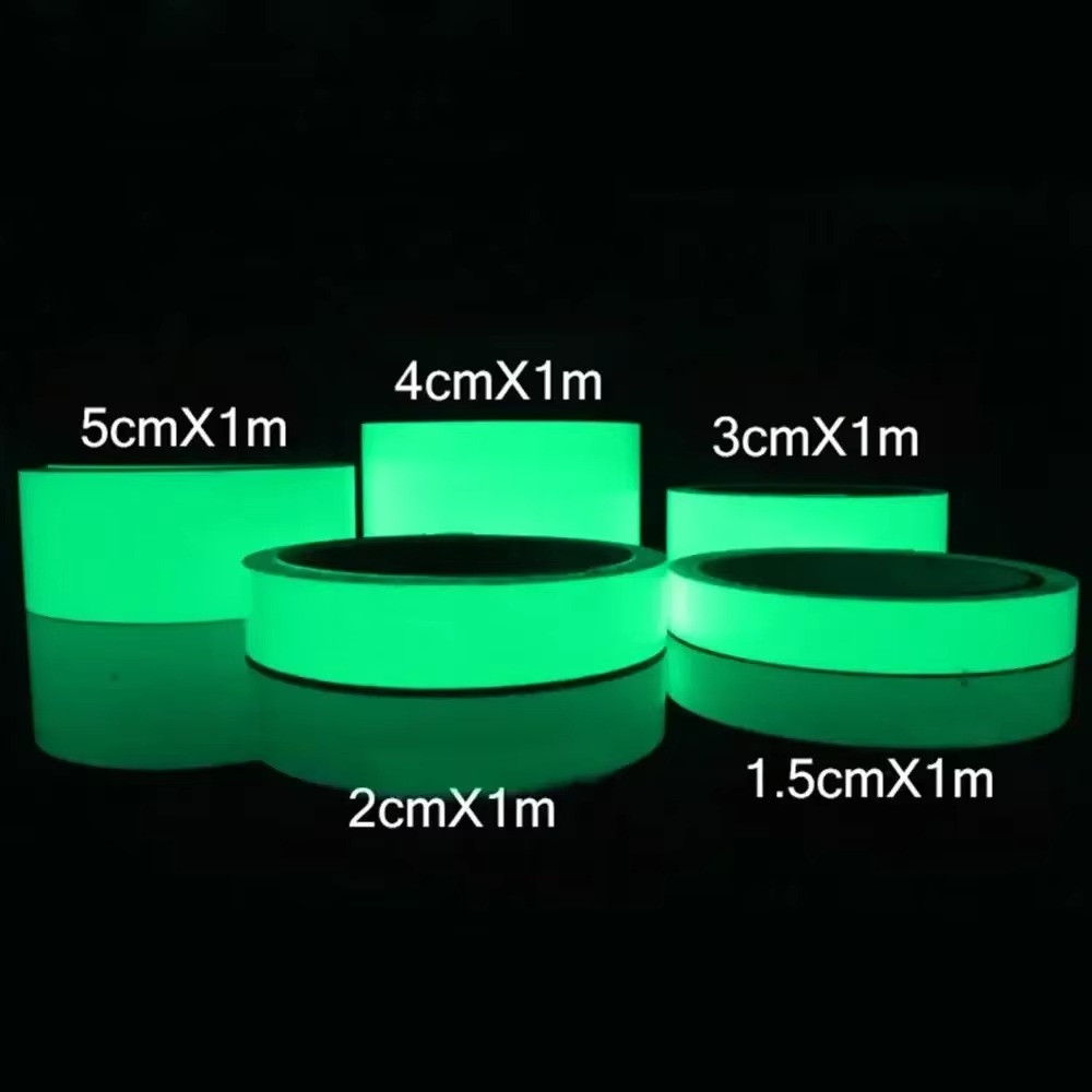 Glow-In-Dark Luminous Tape Blue Adhesive Strip Floor Fluorescent 10ft Roll
