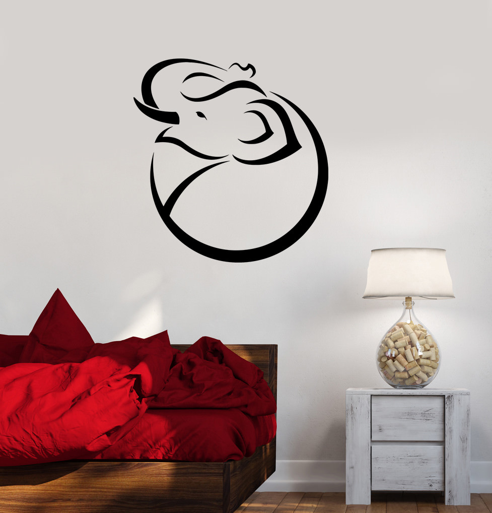 Wall Decal Animal Decor Elephant Africa Symbol Vinyl Sticker (ed1004)