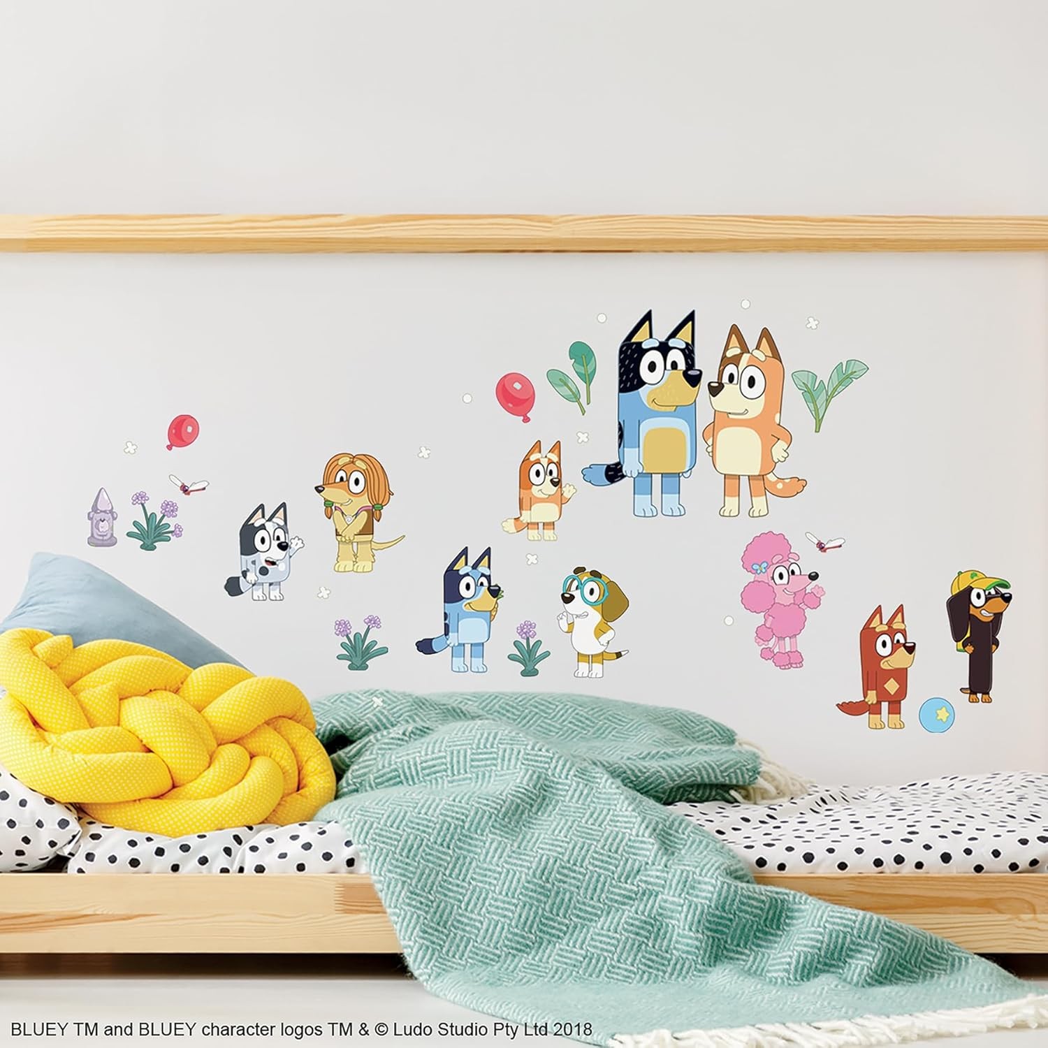 Bluey Family Peel and Stick Wall Decals Kids Room Stickers Bluey Wall Decals
