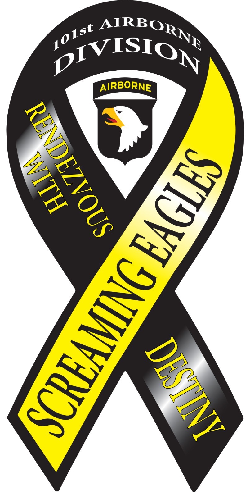 Screaming Eagles Vinyl Decal Sticker Size Support 101st Airborne Army