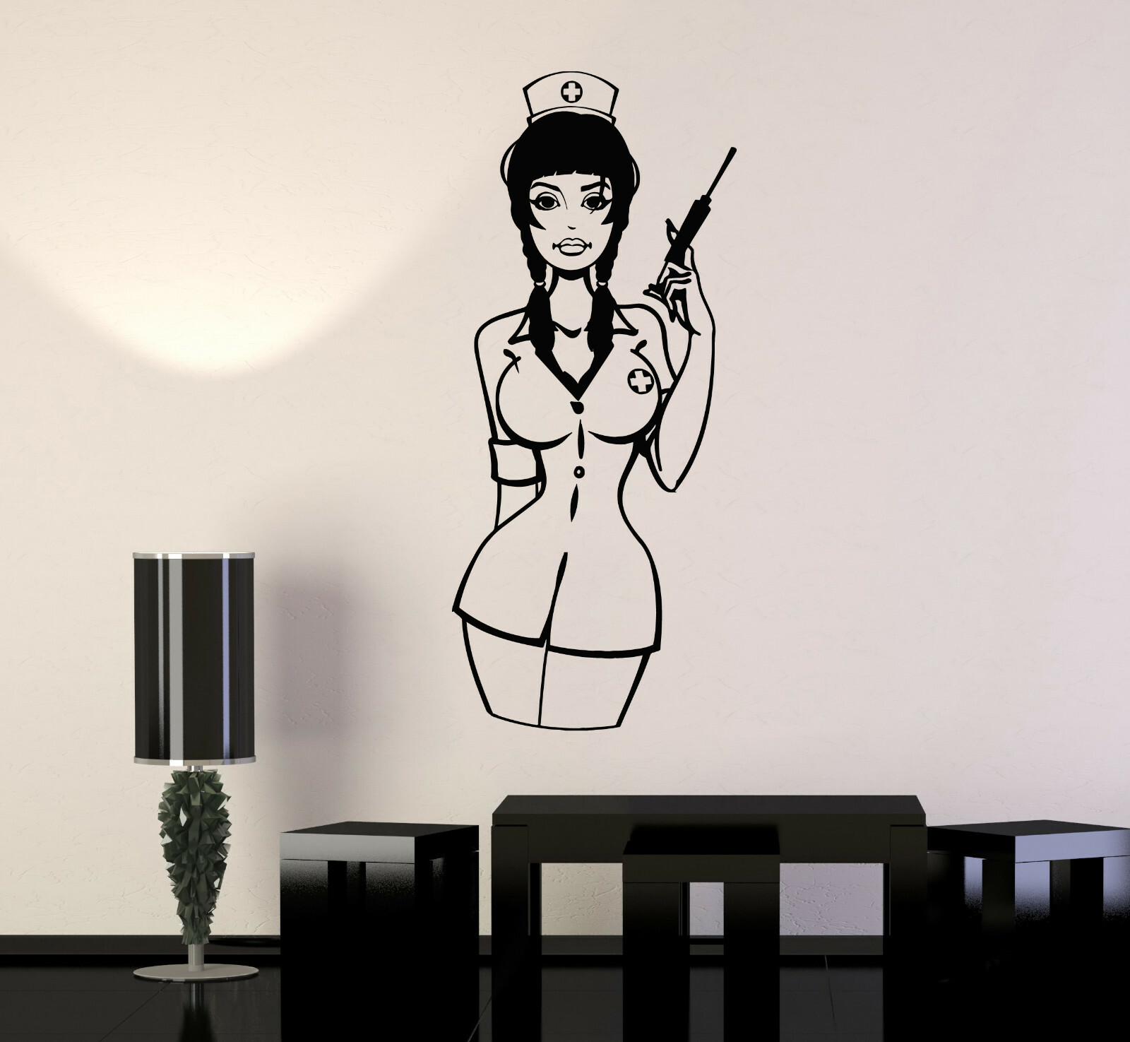 Vinyl Wall Decal Hot Sexy Nurse Woman Girl Adult Decor Stickers Mural (ig5289)
