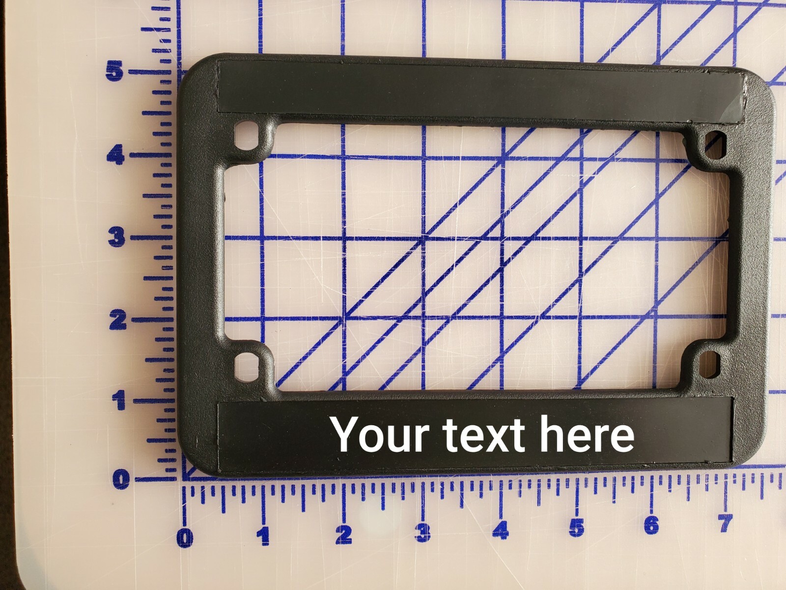 Custom Vinyl Lettering Personalized Custom MOTO License Plate Holder