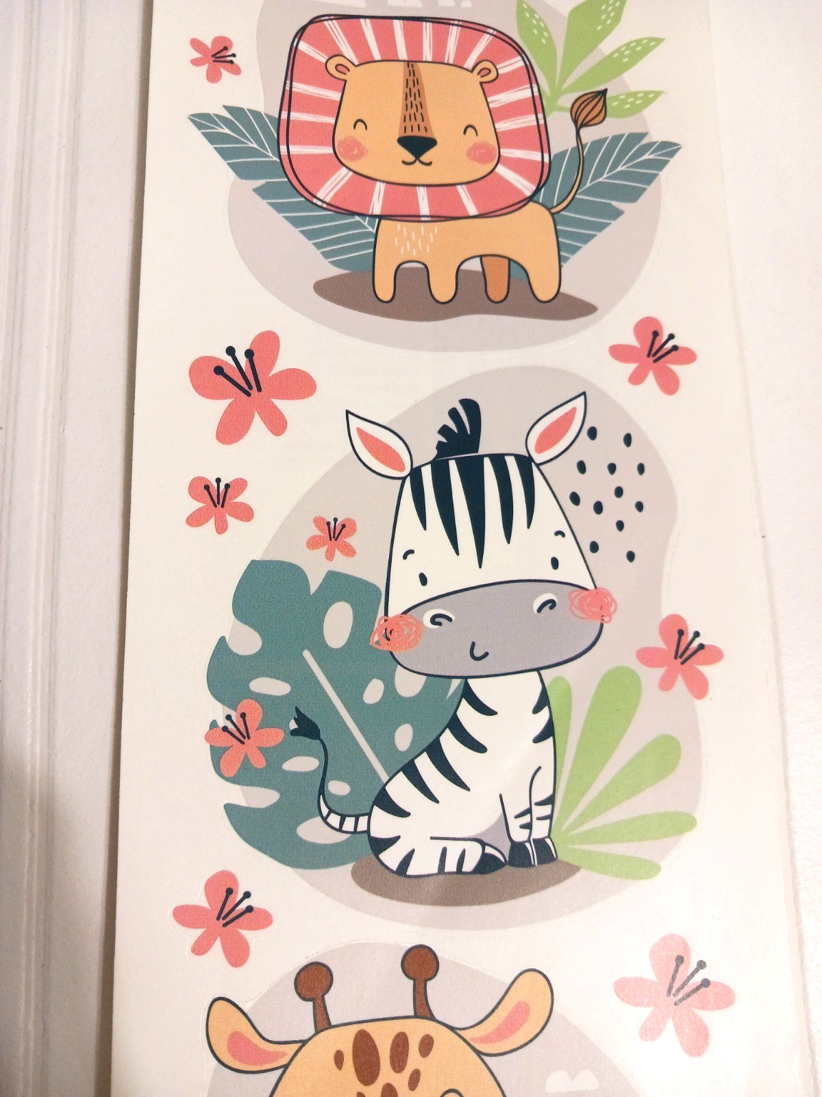 Decals stickers for Baby’s room nursery, elephant, zebra, giraffe, lions. vinyl