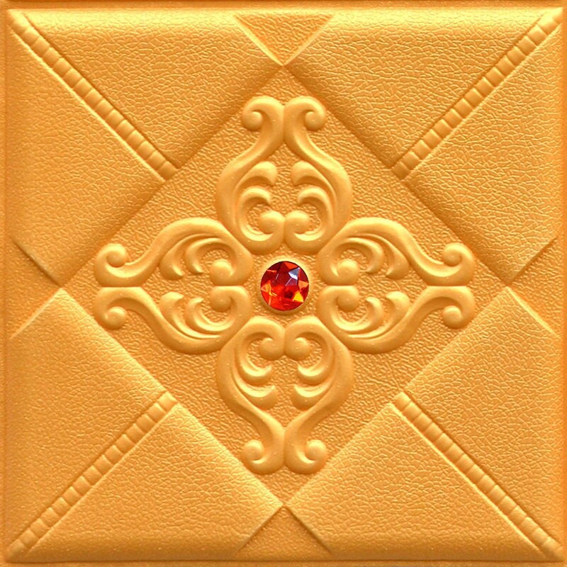 10/20pcs Self-Adhesive Foam Wallpaper 3D Enchased Pattern Wall Sticker Home DIY