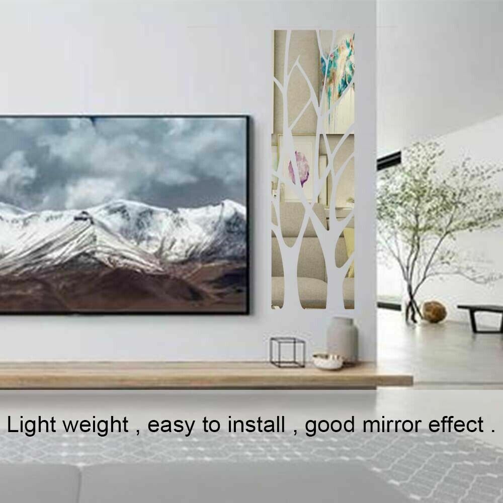 Mirror Wall Stickers – For Living Room/Bedroom, Decorative Self-Adhesive Mirrors