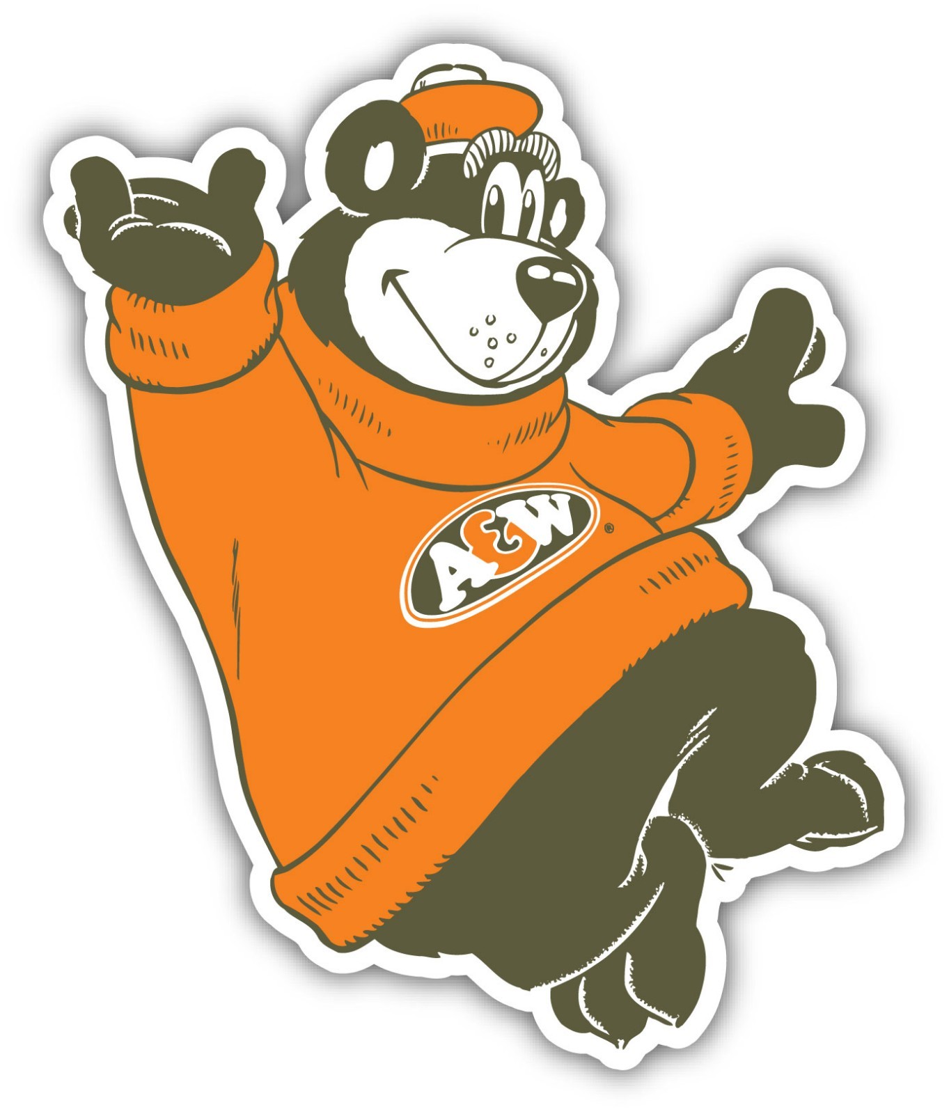 A&W Bear Sticker Decal *DIFFERENT SIZES* Root Beer Car Bumper Window Bar Wall