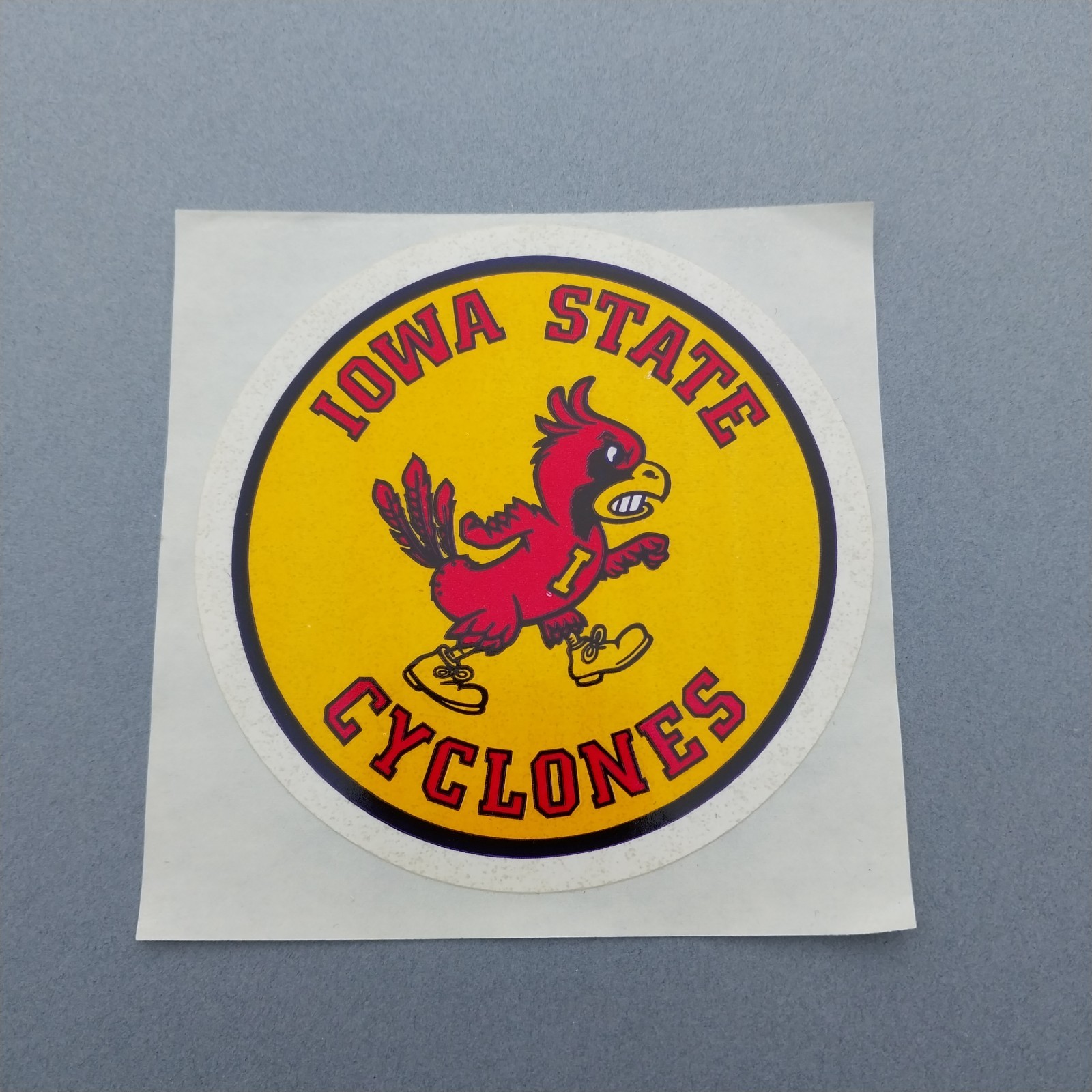 Iowa IA State Cyclones Retro Mascot Glossy Paper Sticker Decal 3 3/4″