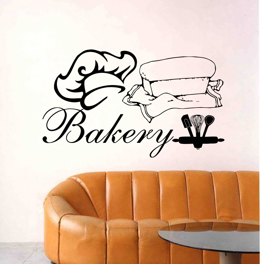 Wall Decals Bakery Decal Vinyl Cafe Sticker Window Decor Interior Design Ah44