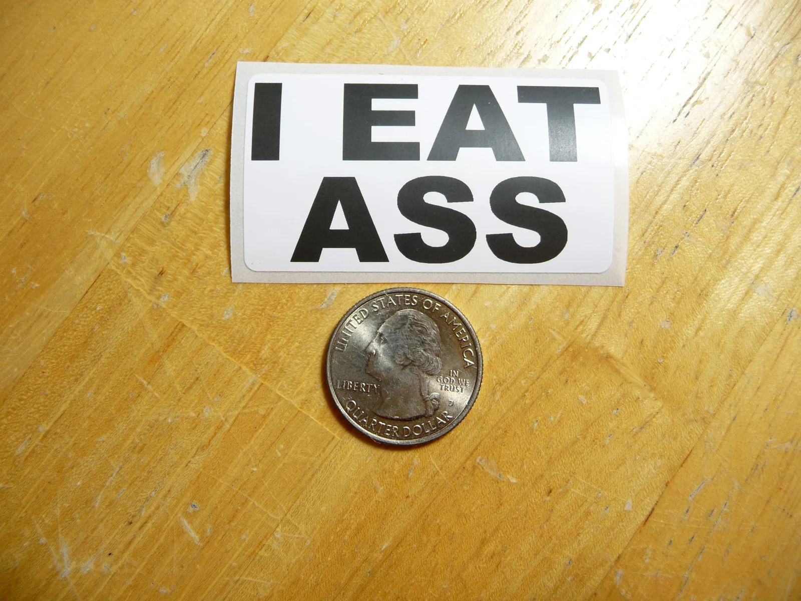 I EAT ASS STICKER DECAL 1 – 50 BULK PACK FUNNY COURT CASE FLORIDA JOKE PRANK