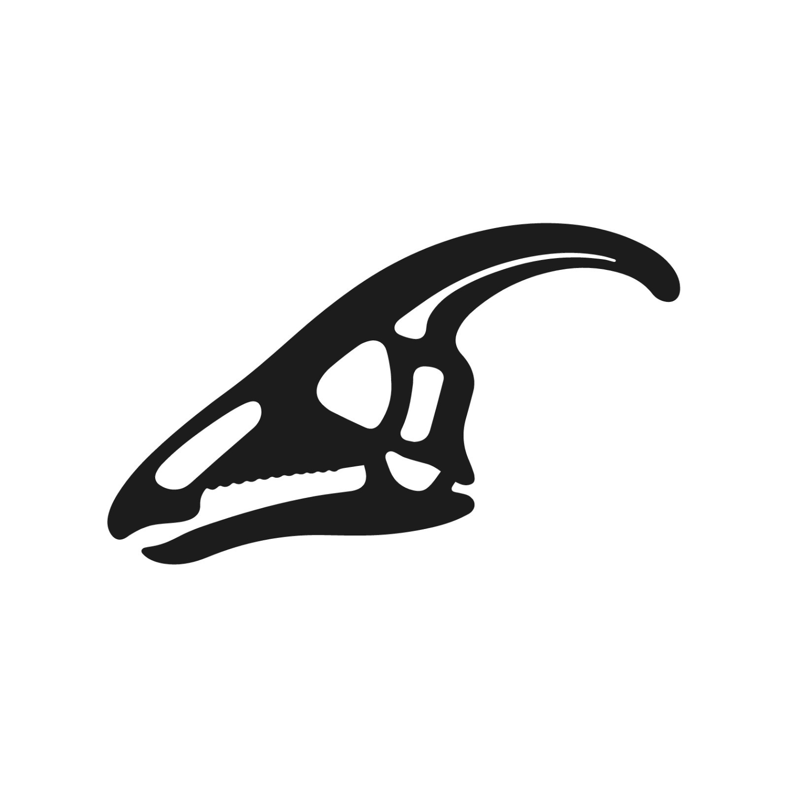 Parasaurolophus Dinosaur Skull Vinyl Decal Window Bone Bones Laptop Sticker