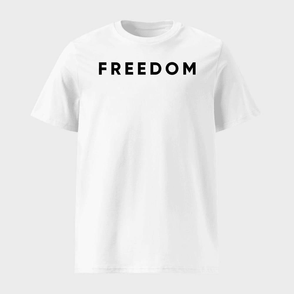 Charlie Kirk «Freedom» T-Shirt – White – Turning Point USA – S-XXL