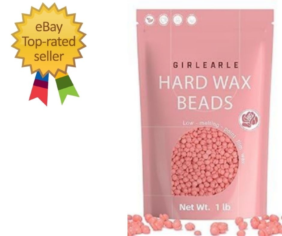 Hard Wax Beads, 1lb Wax Beans for Hair Removal Sensitive Skin with Rose Formu…