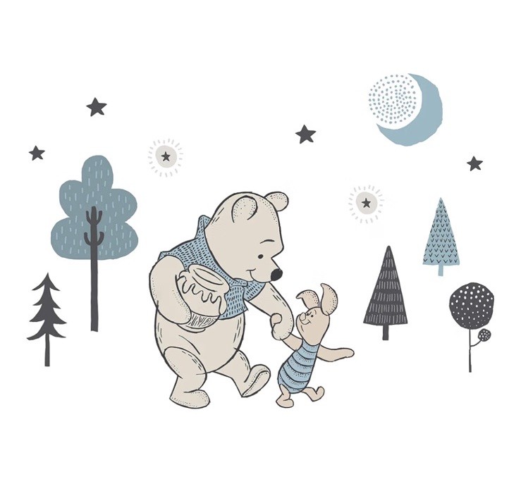 Disney Baby Forever Pooh Winnie The Pooh Wall Decal Lambs & Ivy Nursery Mural