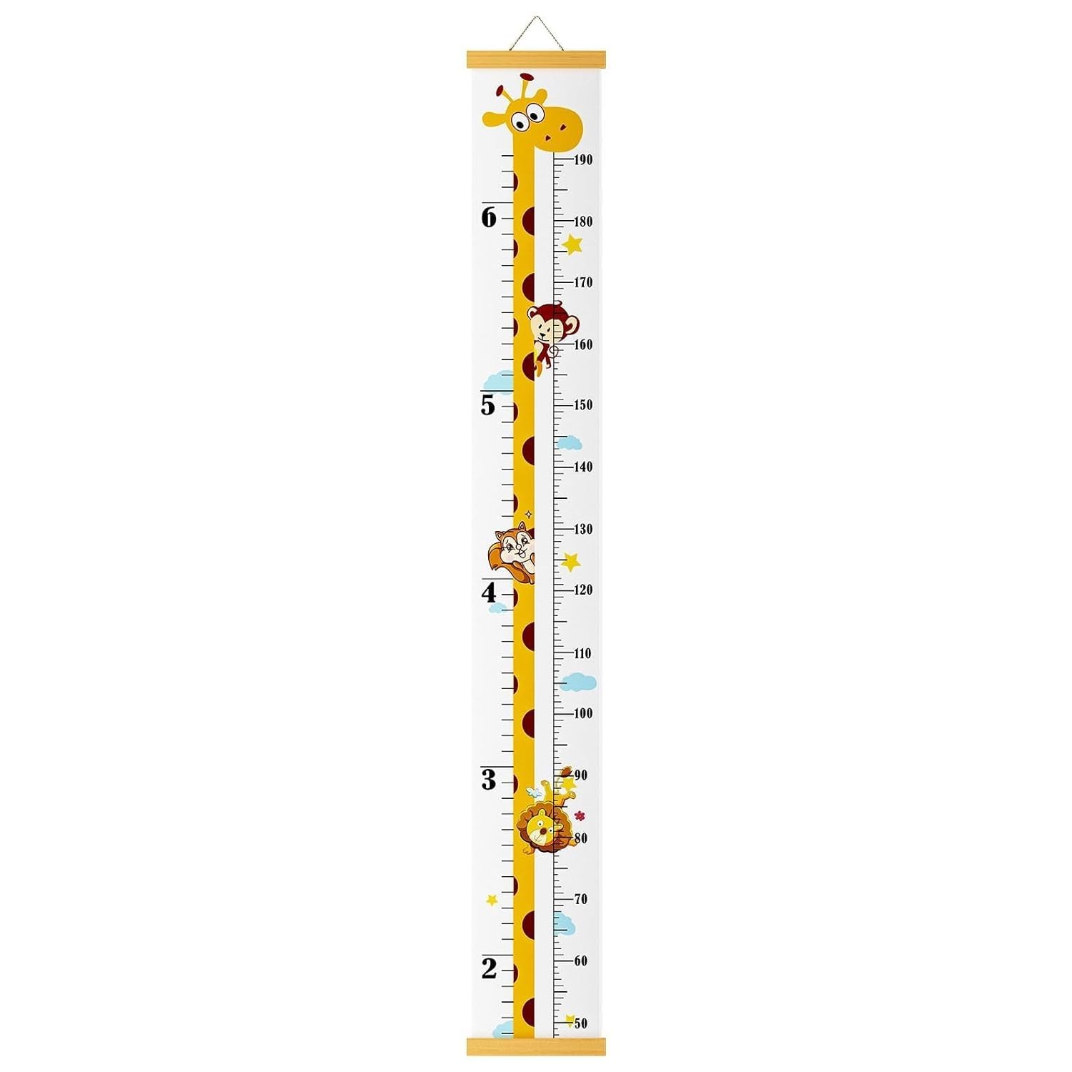 Baby Height Growth Chart, Canvas Chart for Kids Child Yellow