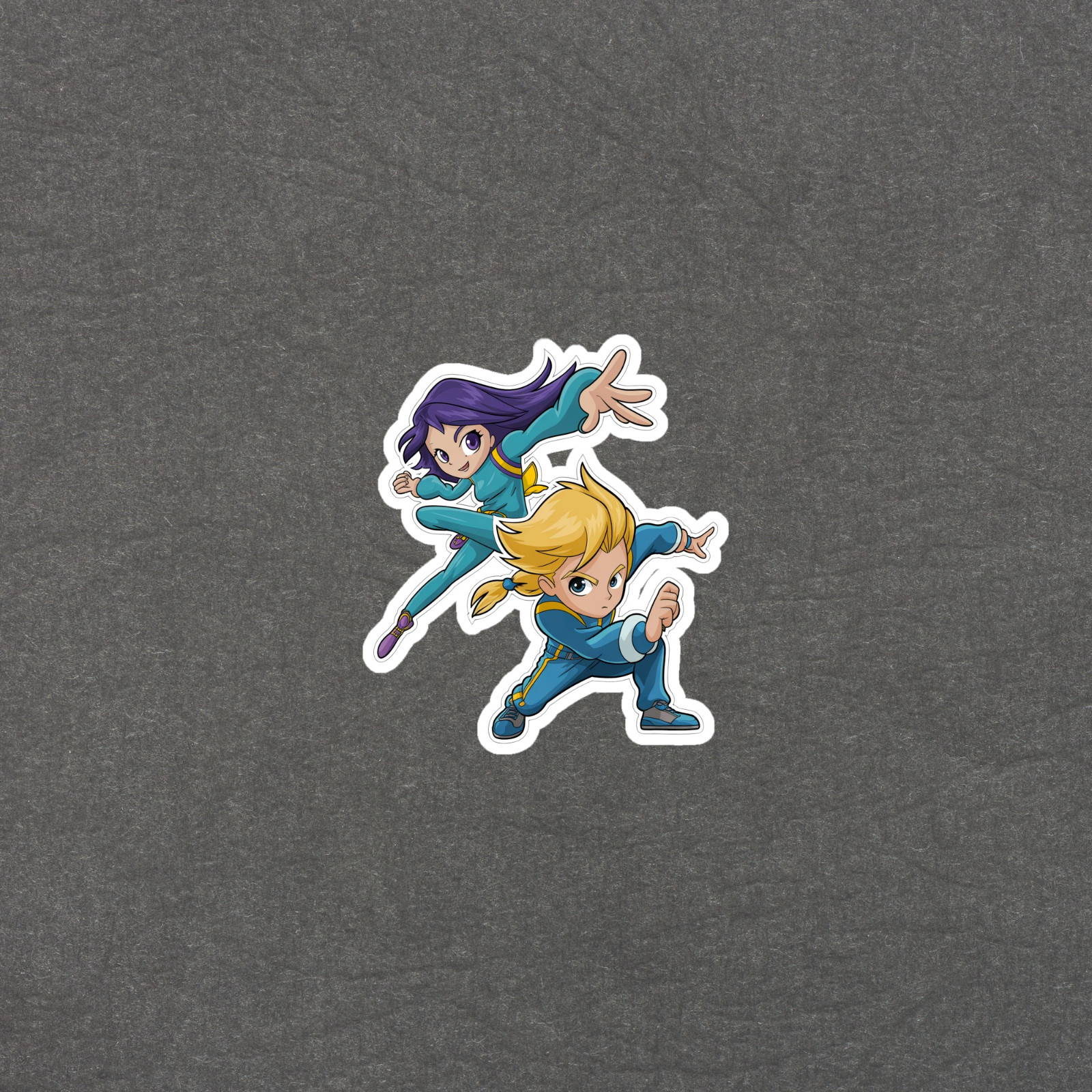 Dynamic Cartoon Kids Action Pose Vinyl Sticker Decal #6427