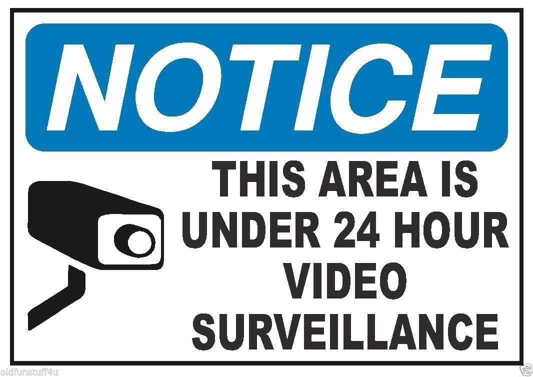 Notice 24 Video Surveillance Safety Sticker D319