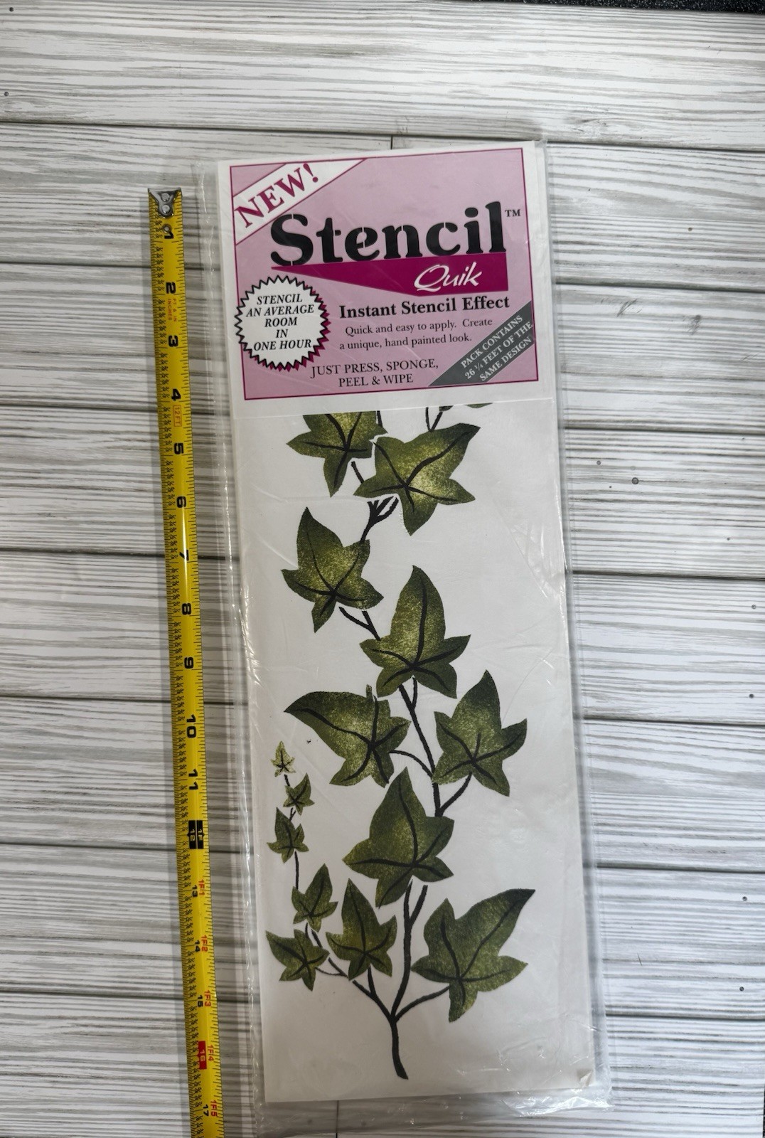 Stencil Quik Ivy Leaves – Just Press Sponge Peel & Wipe
