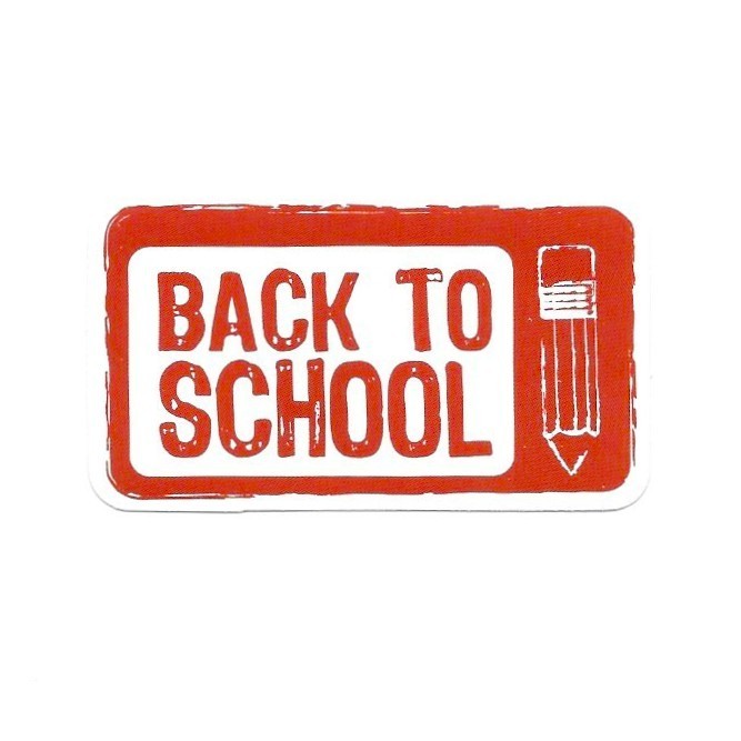 Red Back To School Pencil Vinyl Sticker Teacher Student Planner Craft Journal