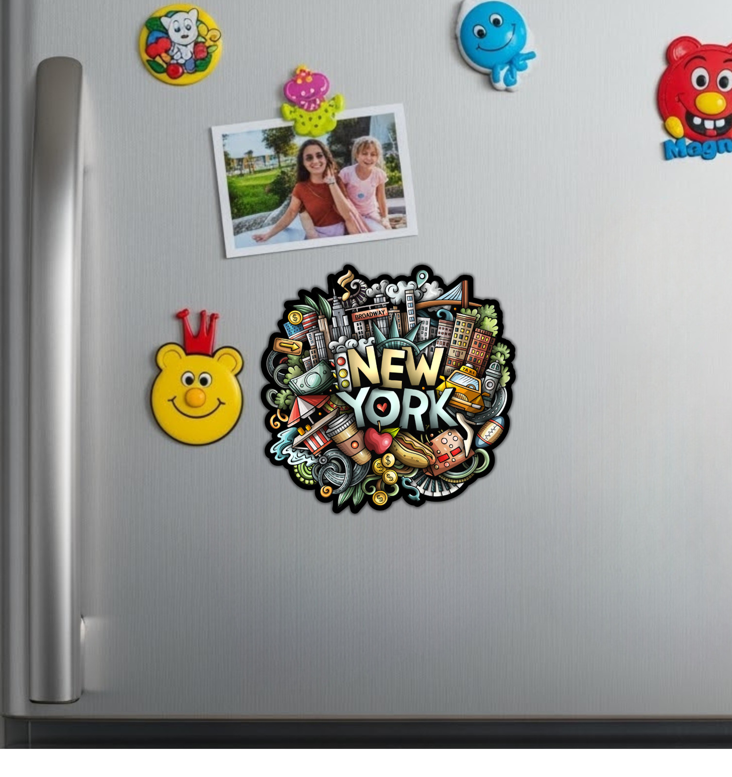 New York City NYC Abstract Art Fridge Magnet or Laptop Sticker