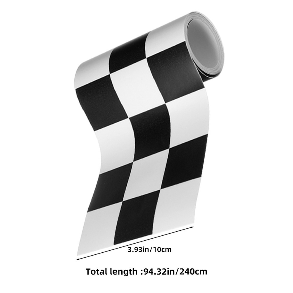 4 Rolls Self Stick Checkered Wallpaper Border Trim Waterproof For Bathroom Walls
