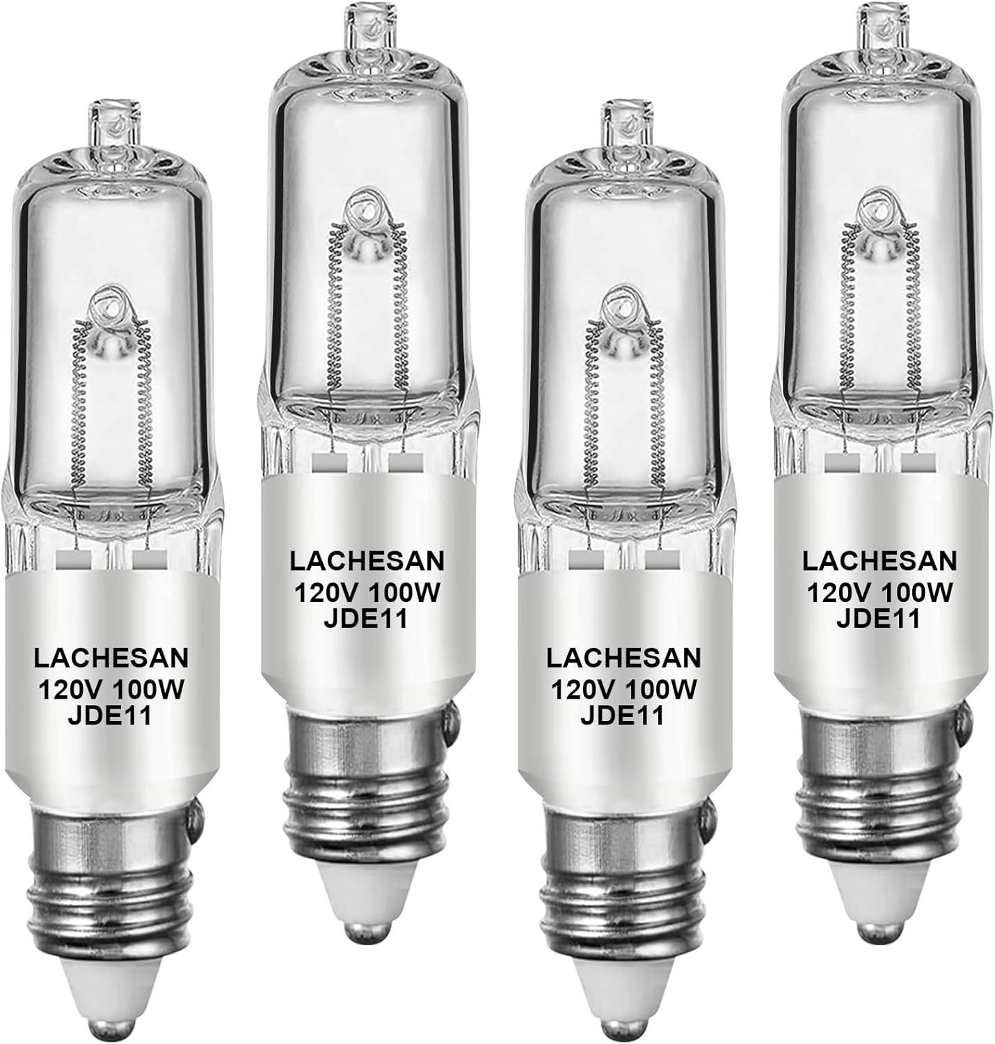 Lachesan JDE11 120v 100w, E11 Halogen 4 Count Short (Pack of 1), 50w