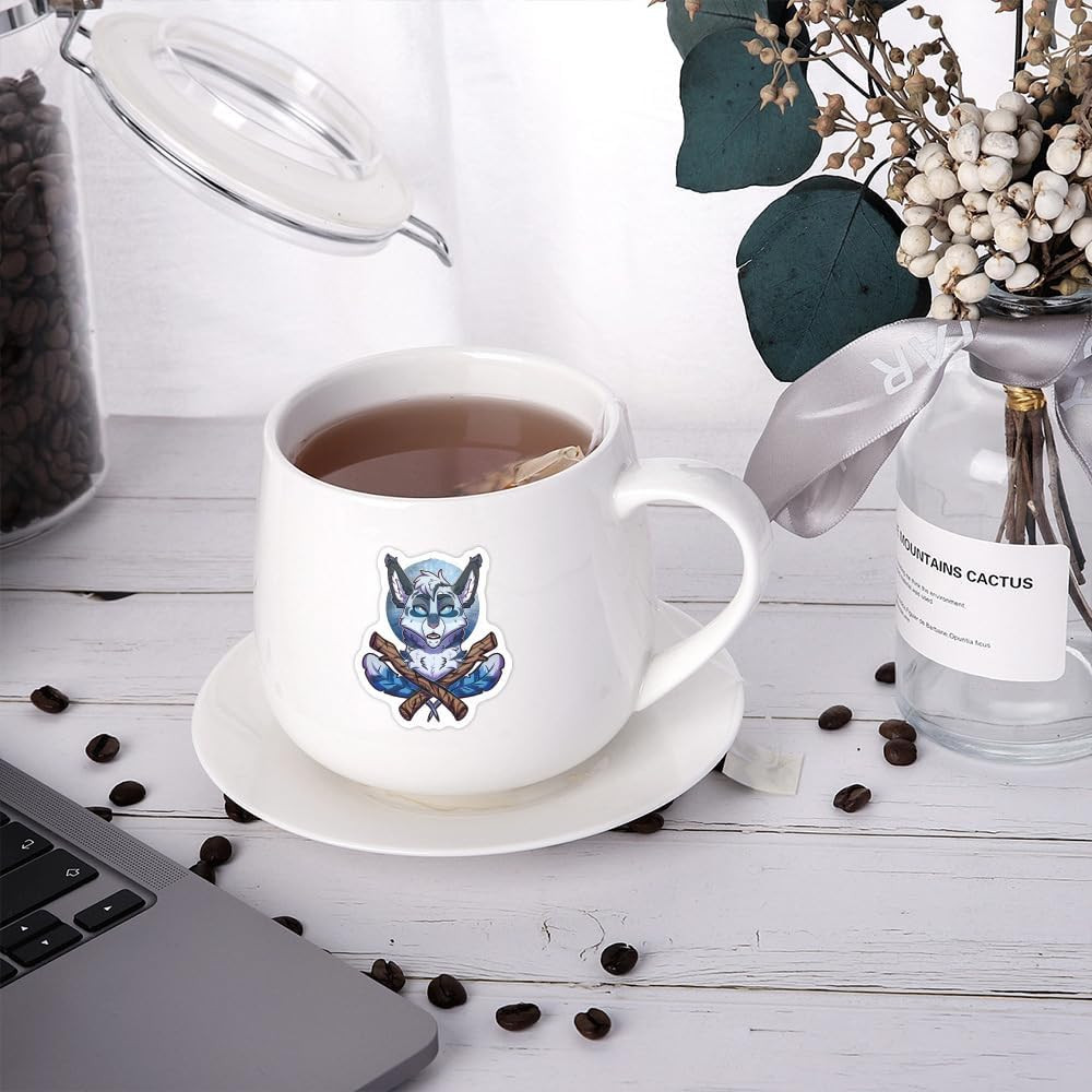 60PCS Warrior Cats Stickers for Kids Adults Cute Cats Stickers Pack Vinyl Water